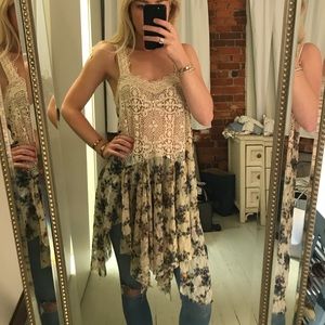 Free people flowered lace dress